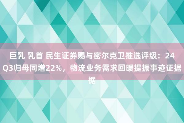 巨乳 乳首 民生证券赐与密尔克卫推选评级：24Q3归母同增22%，物流业务需求回暖提振事迹证据