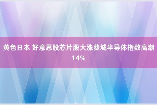 黄色日本 好意思股芯片股大涨费城半导体指数高潮14%